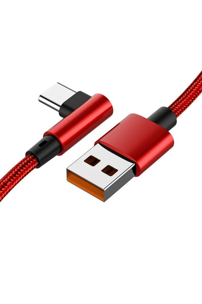 Choice5 3m Red NNBILI 66W USB C Cable 90 Degree Elbow 6A Type-C Fast Charging...