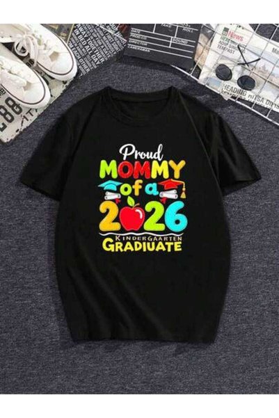 29CUN تي شيرت برسومات "Proud Mom Of A 2026 Kindergarten Graduate" للبالغين من...