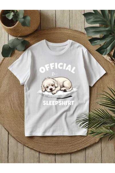 29CUN Unisex Printed T-Shirt, Round Neck, Short Sleeve, Relaxed Fit, Sleeping...