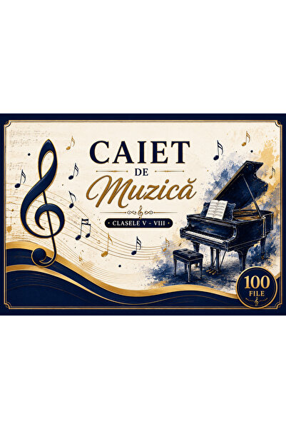 Scholl MUSIC NOTEBOOK CLASS V-VIII 100 SHEETS A4 CARDBOARD COVERS WITH SPIRAL