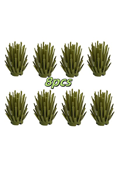 Choice 8pcs Blackish Green Grass Shrub Plant 8pcs Building Blocks DIY Toys Fa...