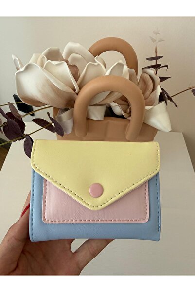 lalettobags Women's Multi-Colored Wallet with Snap Fastener Detail