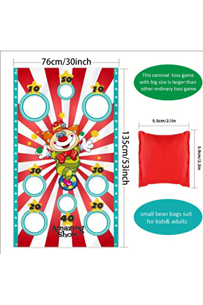 Choice6 Clown Throwing Sandbags Toy Game Fun Game Adult Safety Throwing Bag C...