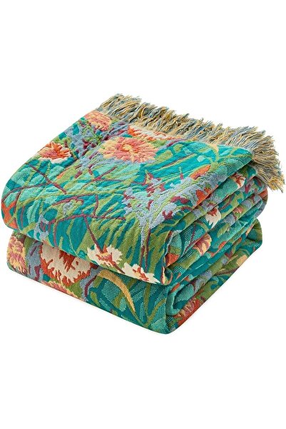 GENERAL MSGKV Boho Throw Blanket 100% Cotton Blankets for Bed Couch 60'x80', ...