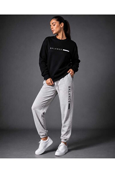 CLOTHES33 Zero Collar Sweat Suit 2-Piece Combination Winter Thin Balance Prin...