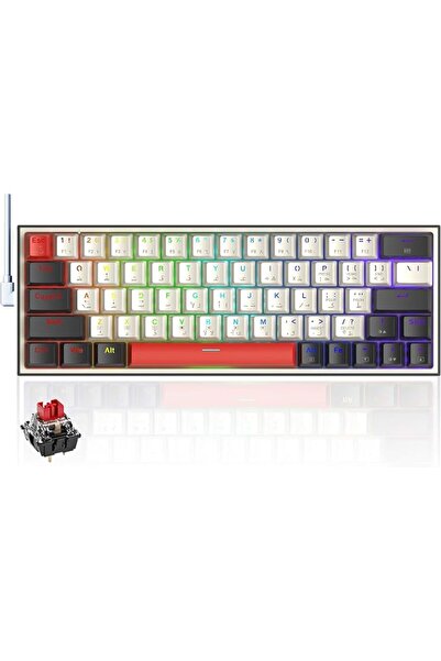 THUNDEROBOT كيبورد ثاندروبوت USB-C موديل K63 قابل للتبديل السريع مع RGB و مضا...