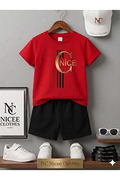 Leto Lykia Summer Children's T-Shirt Shorts Unisex (Vertical Three-Line Nice ...