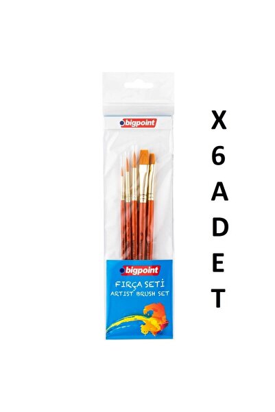 Bigpoint 985 Series Synthetic Bristle Round and Cut End Brush Set 5-Piece Bli...