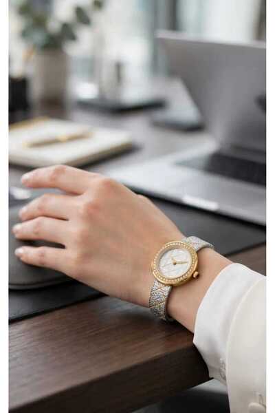 Generic Brand Golden Office Eliteساعة ذهبية بوجه دائري