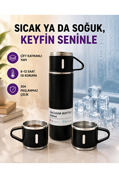 ArkhenX Etr Stainless Steel Thermos Set |   500 ml Capacity, 6-12 Hours Heat ...