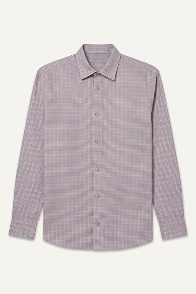 DeFacto Boxy Fit Classic Collar Cotton Plaid Long Sleeve Shirt H8977Ax26Au