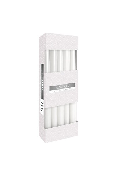 BISPOL Set 2 x 10 Lumanari Conice Albe