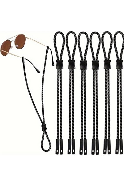 Choice1 BLK x 6 Glasses Strap,Securely Keep Your Eyeglasses Around Your Neck,...