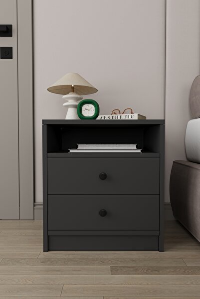 asratrend Modern 2 Çekmeceli Komodin Şifonyer %100 MDF Çok Amaçlı Organizer K...