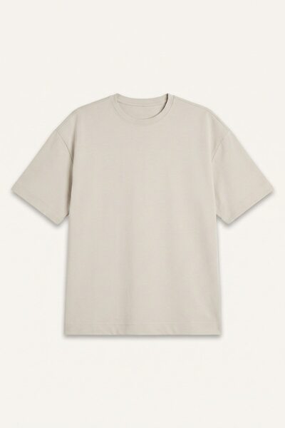 DeFacto Boxy Fit Crew Neck Drop Shoulder Curled Sleeve Basic T-Shirt I3684Ax26Au