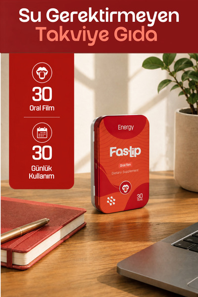 Fastlip ENERJİ Strip Form 30 Film Tablet - Enerji L-Teanin, Ginseng, Kafein ve Vitamin
