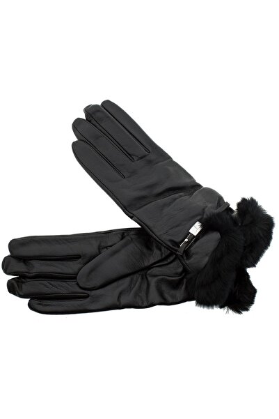Guy Laroche Γυναικεία Δερμάτινα Γάντια 98881-01 Μαύρο