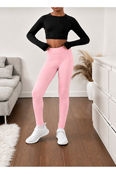 CARABO MODA Girl's High Waist Leggings