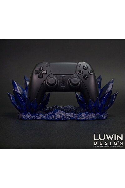 LUWIN DESIGN Ps5 DualSense Uyumlu Buz / Kristal Temalı Oyun Kolu Standı ve Tutucu
