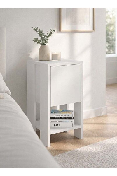 Mourah Home Modern Nightstand Bedside Table With Storage Cabinet | Multifunct...