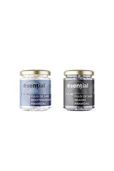 esential Pachet Fulgi de Sare Piramidali Esențial – Sare Mediteraneană & Sare...