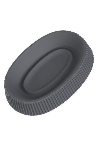 Zâna Casei Săpunieră ovală din plastic, gri, cu model cu linii, 14x10cm