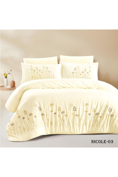 Generic Brand مفرش نفرين نيكول 6ق -NICOLE - بيج فاتح