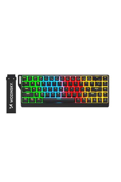 WOZINSKY WKGP-1165 Mechanical Gaming Keyboard, Wired USB-A, 68 Keys, RGB, Black