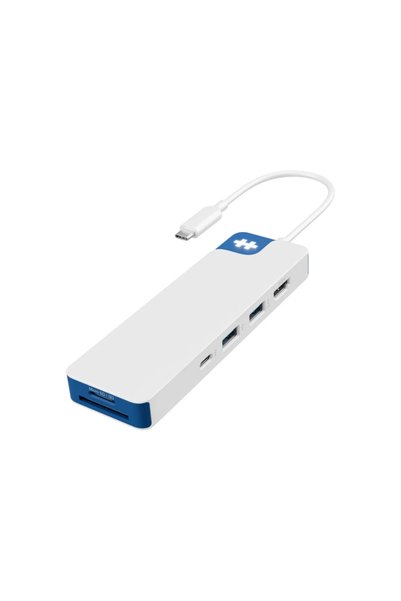 Hyper Hub USB-C HyperDrive Flex 8-în-1, HDMI 4K, PD 100W, SD/microSD, Alb/Alb...