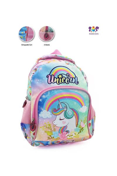 miço kids 2-Compartment Unicorn Kindergarten Bag - Girls' Bag Nursery Bag - R...