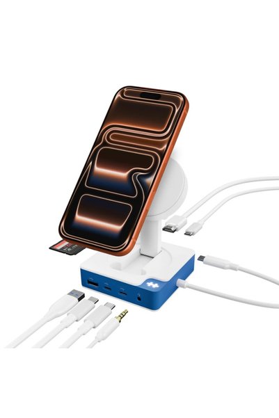 Hyper HyperDrive Flex MagCharge USB-C Hub, 7.5W Wireless, 4K HDMI, 100W PD