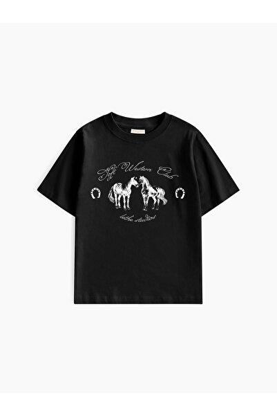 lethestudios Soft Western Club Baskılı Baby Tee