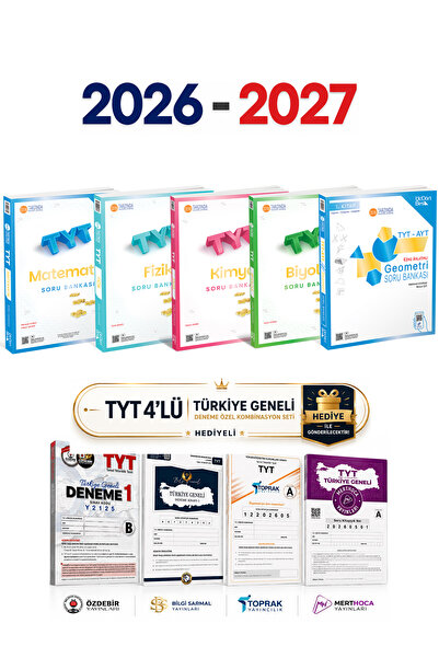 Üç Dört Beş Yayıncılık TYT Matematik Fizik Kimya Biyoloji Geometri Soru Banka...
