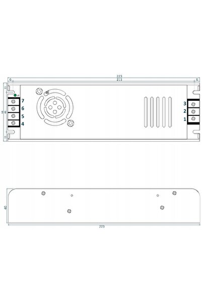 adler Sursă de alimentare 24V Modulară pentru montare pe rețea 360W 15A Trans...