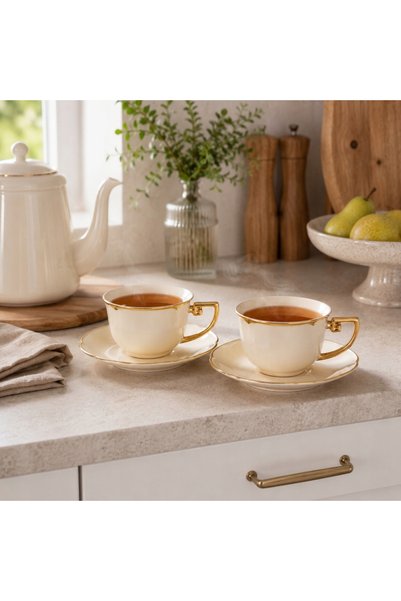 NO BRAND SET DE CEȘCĂ DE PORȚELAN DE 220 ML PENTRU CAFEA ȘI CEAI, CADOU CU FA...