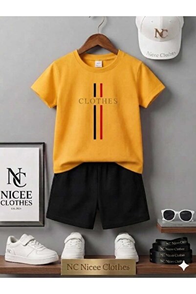 Leto Lykia Summer Children's T-Shirt Shorts Unisex (Red Black Striped Clothes...