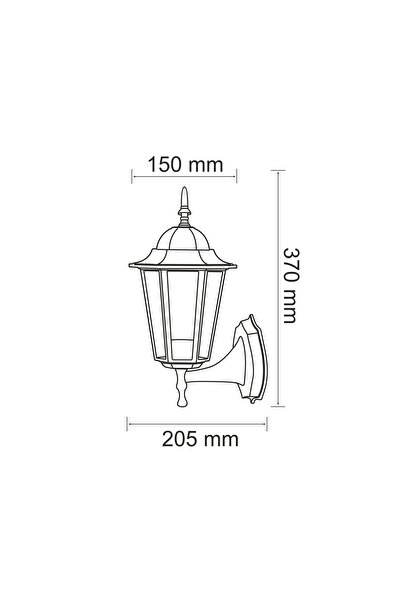 Polux Aplică de perete de grădină, lampă de exterior, iluminat de fațadă