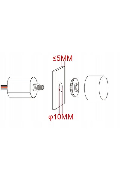 NO BRAND Controler MONO, comutator LED manual/rotativ, încastrat, BS002