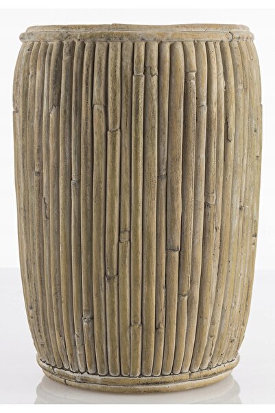NO BRAND Capac pentru jardinieră bambus rotundă Ø14 cm din beton