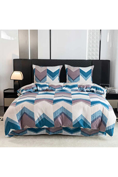 NO BRAND SET DE AȘTERNUTURI 200x220 + 2 FEȚE DE PERNĂ 70x80 BUMBAC SATINAT - ...