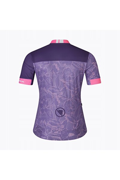 NO BRAND Tricou scurt Endura de damă floral mov XL SUPER COOL