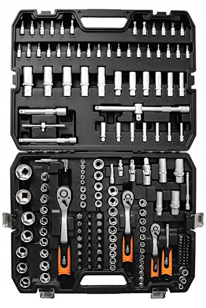 NEO Tools 183 EL. SET CHEI DE BUCSĂTĂRIE 1/2 " 1/4 " 3/8 " SET PROFESIONAL MARE