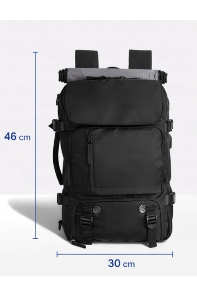 NO BRAND Rucsac de călătorie și drumeție 2-în-1 46x30 cm