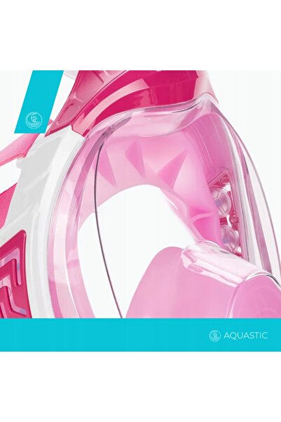 NO BRAND Mască de snorkeling integrală AQUASTIC KAI roz L-XL SISTEM DRY TOP