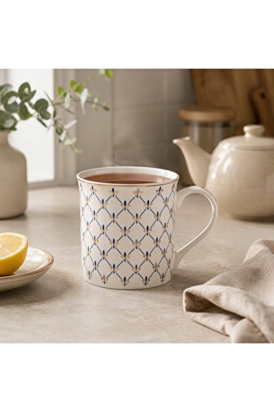 NO BRAND Ceașcă de porțelan mare, 380 ml, pentru cafea și ceai, albă, cadou