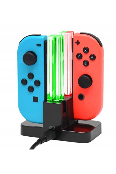 NO BRAND Stație de încărcare elegantă pentru 4 Joy-Con-uri Switch și Switch O...