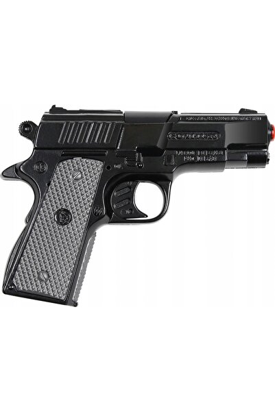 Gonher Pulio 15546/6 Pistol de poliție metalic, 8 cartușe, jucărie realistă