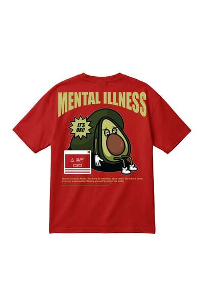 barsdepo Tricou unisex negru supradimensionat cu imprimeu Mental Illness – Av...