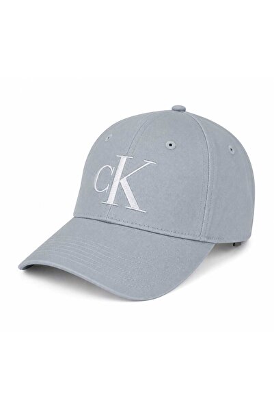 Calvin Klein Large Monogram Embossed Dusty Blue Stamp