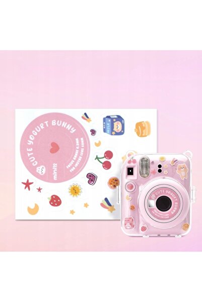 NO BRAND Husă de silicon + Autocolante + Curea pentru camera FujiFilm Instax ...